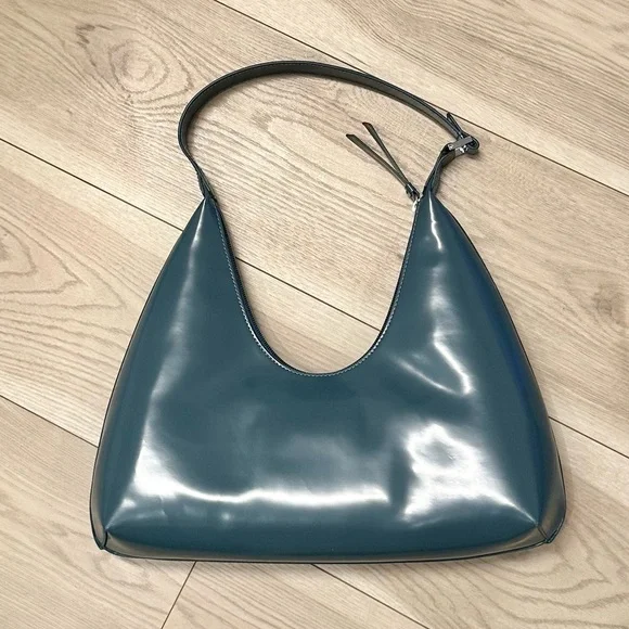 LIKE NEW BY FAR Amber Semi Patent Leather Shoulder Bag - Picture 2 of 7